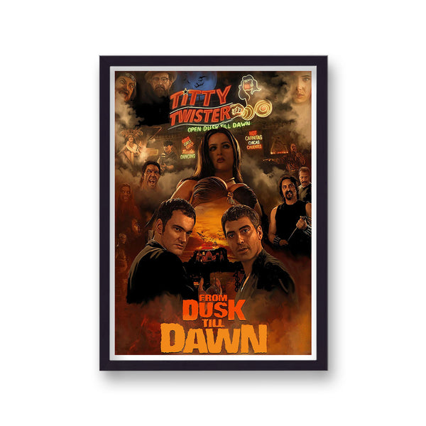 From Dusk Till Dawn Graphic Vintage Movie Print v6