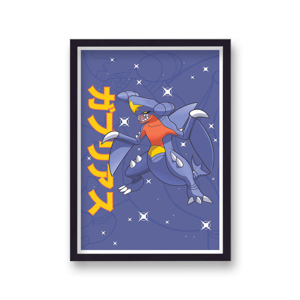 Pokemon Print Garchomp Purple