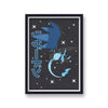Pokemon Print Charizard Black And Blue
