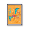 Pokemon Print Charizard Orange v2