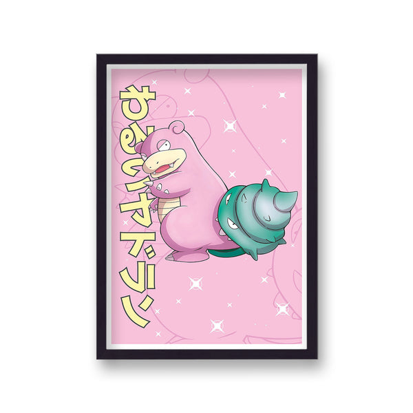Pokemon Print Slowbrop Pink