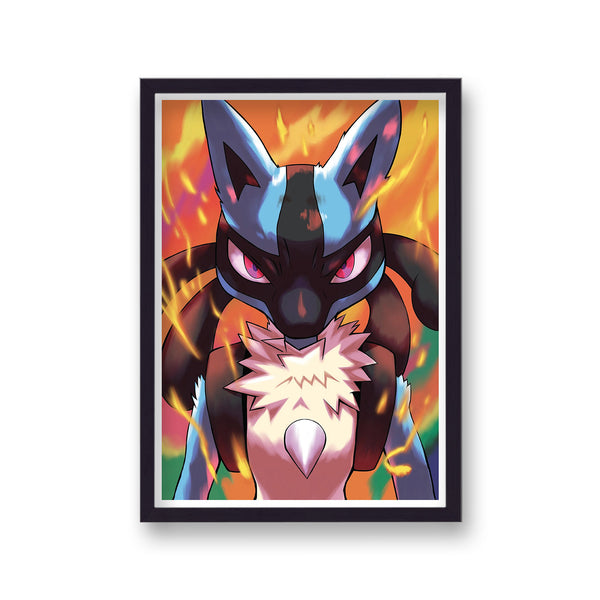 Pokemon Print Lucario Close Up v2
