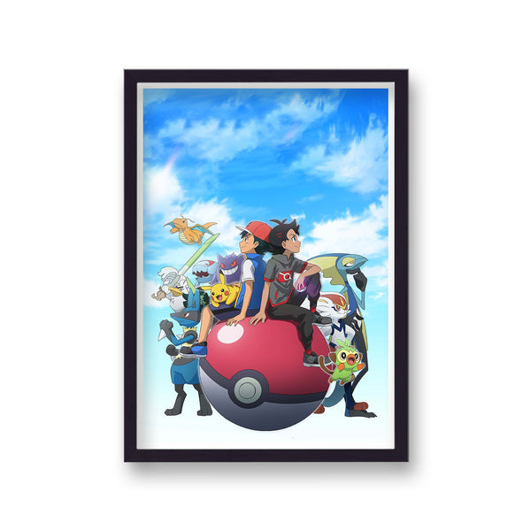 Pokemon Character X Pokeball Poster