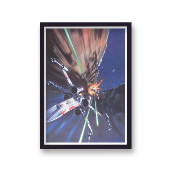 Vintage Movie Poster Star Wars X-Wing TIE Art