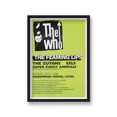 Vintage Music Poster The Who Flaming Lips Harewood House Leeds Live