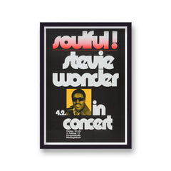 Vintage Music Poster Stevie Wonder Live 1972