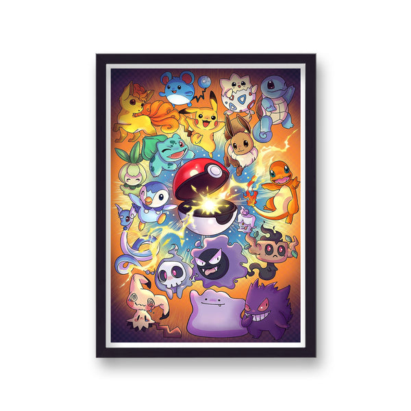 Pokemon Vintage Anime Poster Print v39
