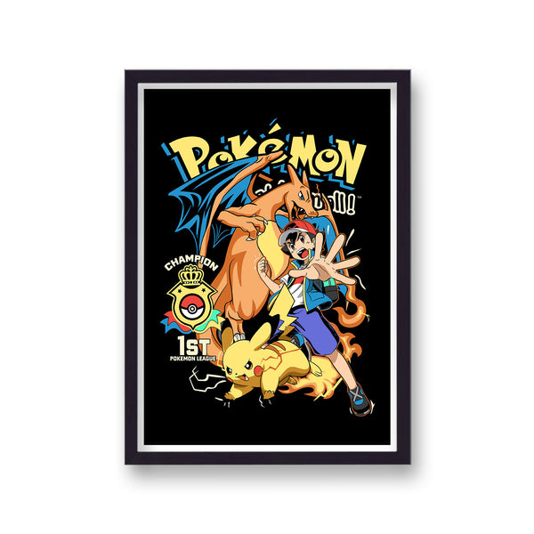 Pokemon Charizard and Pikachu 1st Pokemon League