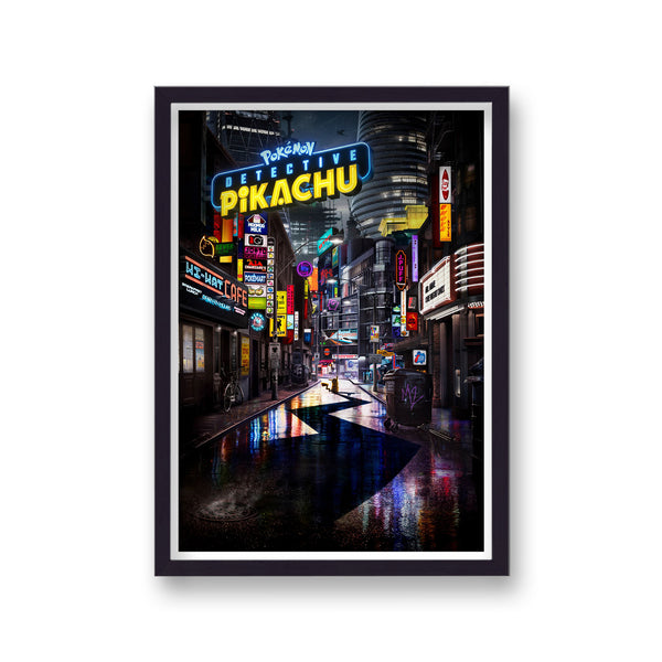 Pokemon Detective Pikachu Cityscape Movie Poster Print