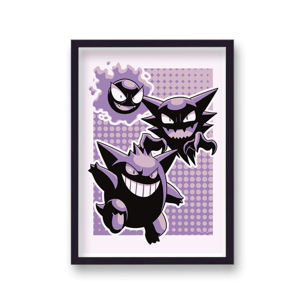 Pokemon Purple Ghastly Evolutions Poster Print