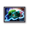Pokemon Detective Pikachu Bulbasaur Landscape Neon Light Movie Poster Print