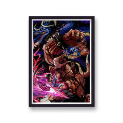 One Piece Luffy vs Kaido Poster Print