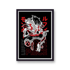 One Piece Luffy Gear 4 Charater Poster Print