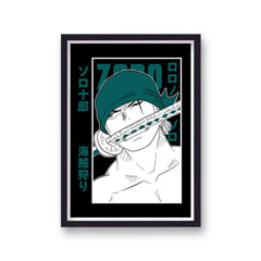 One Piece Zoro With Sword Charater Poster Print