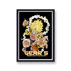 One Piece Monkey D Luffy Gear 5 Form Nika Nika No Mi Poster Print
