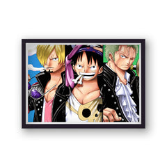 One Piece Sanji, Luffy and Zoro Poster Print