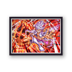 One Piece Purple Luffy Gear 5 Landscape Poster Print