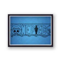 One Piece Title Blue Landscape Poster Print