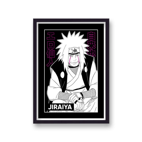 Naruto Jiraiya Purple and Black Character Poster Print