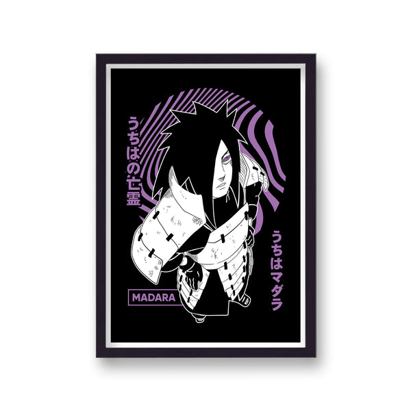 Naruto Madara Purple and Black Character Poster Print