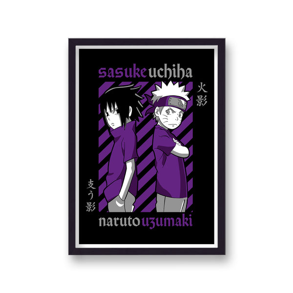Naruto Uzumaki and Sasuke Uchiha Character Poster Print