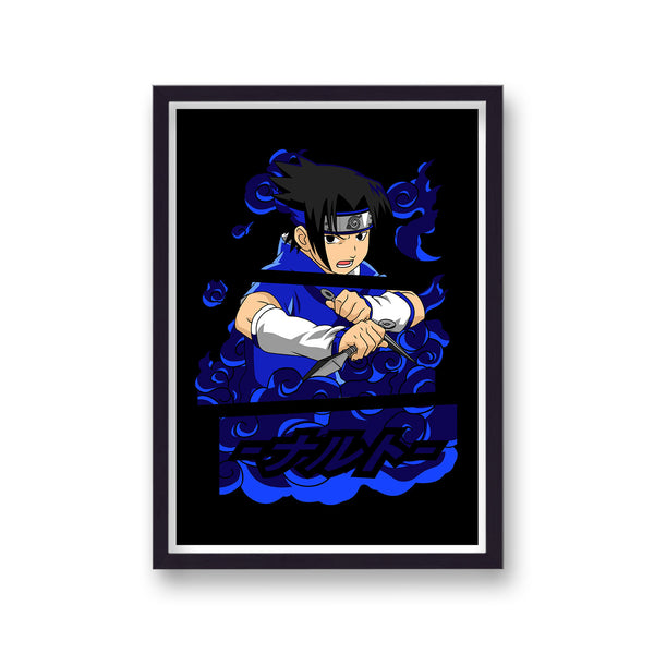 Naruto Sasuke Uchiha Clouds Poster Print