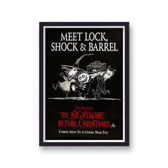 The Nightmare Before Christmas Vintage Movie Poster Art Print v3