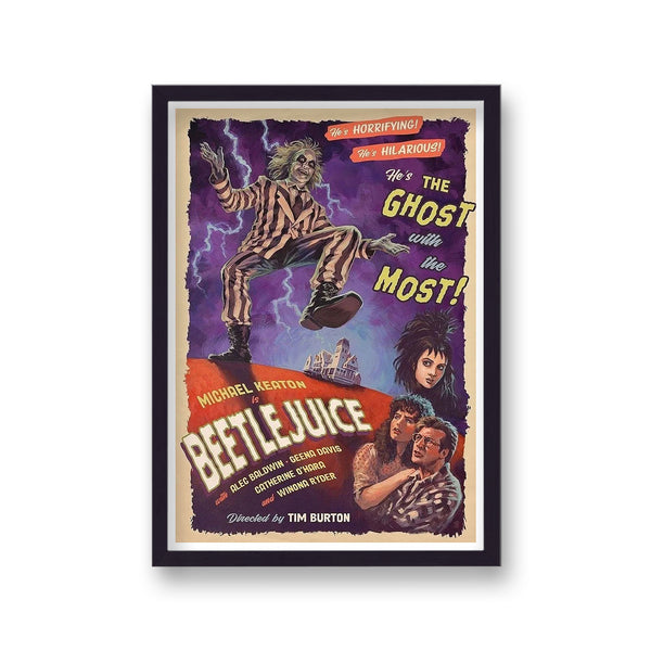 Beetlejuice Vintage Movie Poster Art Print v4