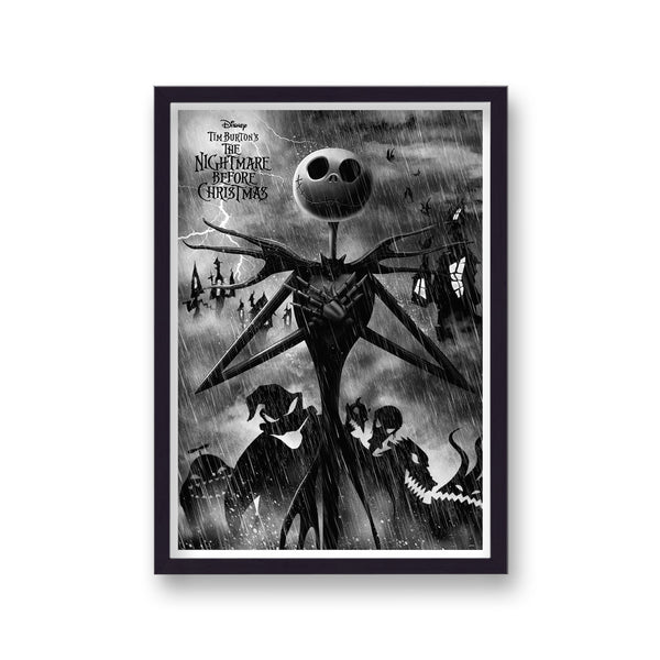 The Nightmare Before Christmas Vintage Movie Poster Art Print v10