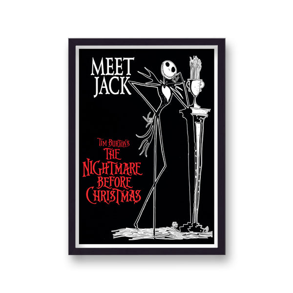 The Nightmare Before Christmas Vintage Movie Poster Art Print v12