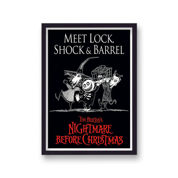 The Nightmare Before Christmas Vintage Movie Poster Art Print v14