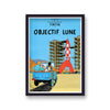 TINTIN Objectif Lune Vintage Book Cover Print