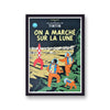 TINTIN On A Marche Sur La Lune Vintage Book Cover Print