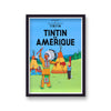 TINTIN En Amerique Vintage Book Cover Print