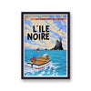 TINTIN L'Ile Noire Vintage Book Cover Print
