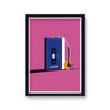 Walkman Vibrant Pink Graphic Print