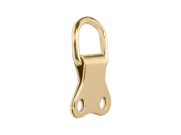 Solid Double D Ring Nickel Plated 2 Hole Brass Plated