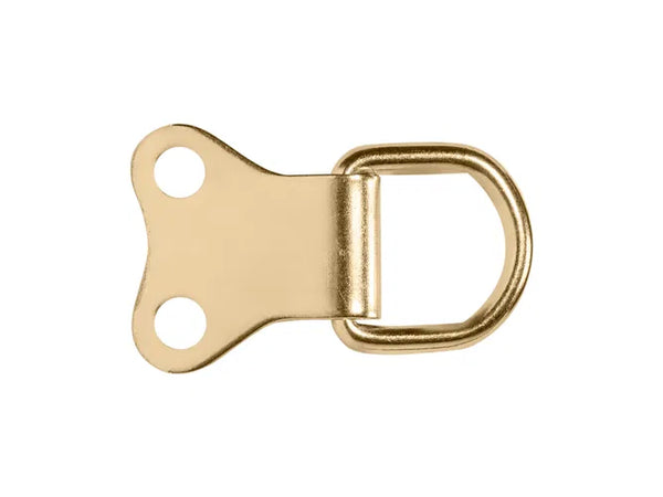 Solid Double D Ring Nickel Plated 2 Hole Brass Plated