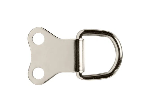 Solid Double D Ring Nickel Plated 2 Hole Nickel Plated