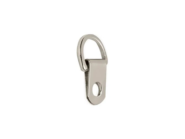 Solid D Ring Nickel Plated 1 Hole Single D Ring