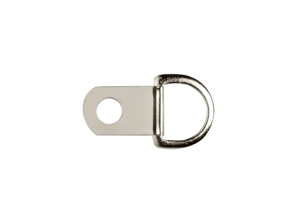 Solid D Ring Nickel Plated 1 Hole Single D Ring
