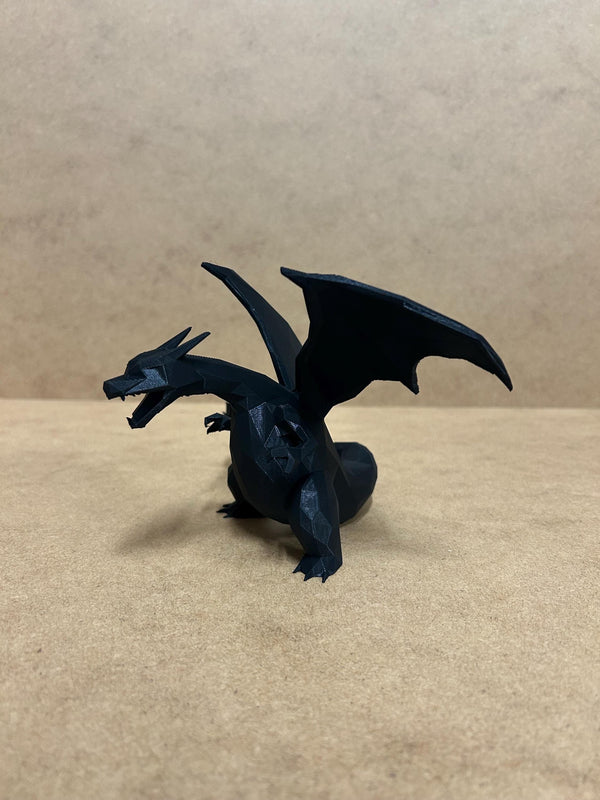 Charizard - Pokemon - Poly - 3D Printed - Model - 3D Print - Miniature - Figurine - Hand Painted - Display