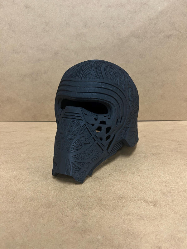 Kylo Ren Helmet - Display - Replica - 3D printed - Black - Wearable - Painted - 3D Print - Hand Painted
