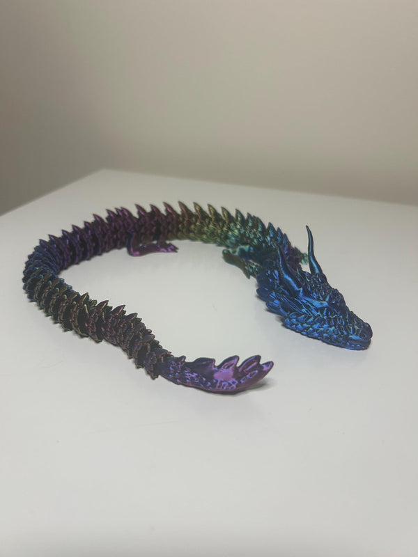 Dragon - Multicoloured articulating dragon - 3D printed - Model - 3D Print - Miniature - Figurine