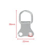 Solid Double D Ring Nickel Plated 2 Hole Brass Plated