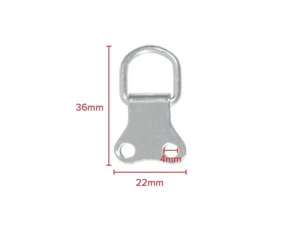 Solid Double D Ring Nickel Plated 2 Hole Brass Plated