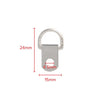 Solid D Ring Nickel Plated 1 Hole Single D Ring