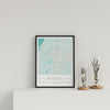 City Location Ordnance Map Typography Blue Bristol