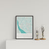 City Location Ordnance Map Typography Blue Liverpool