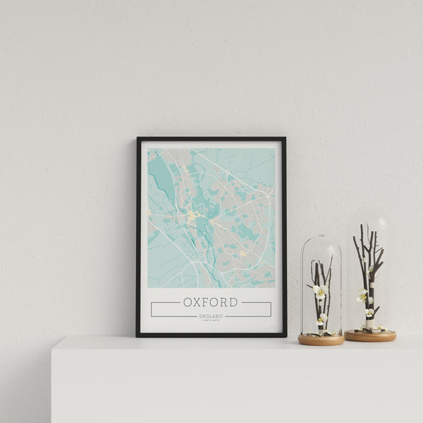City Location Ordnance Map Typography Blue Oxford